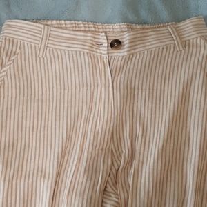 Yellow and off white striped pants